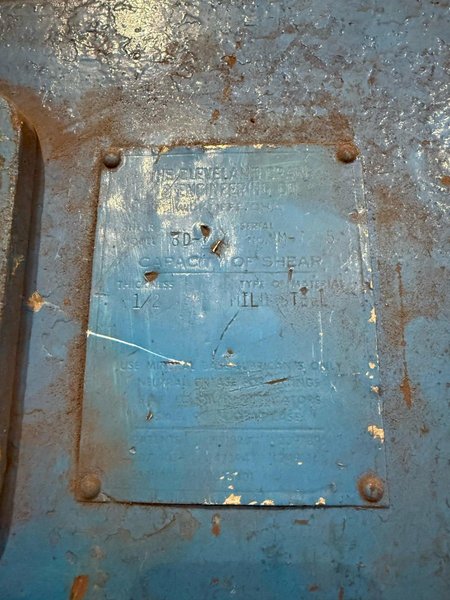 10' X 1/2" STEELWELD MECHANICAL SHEAR. STOCK #0112326