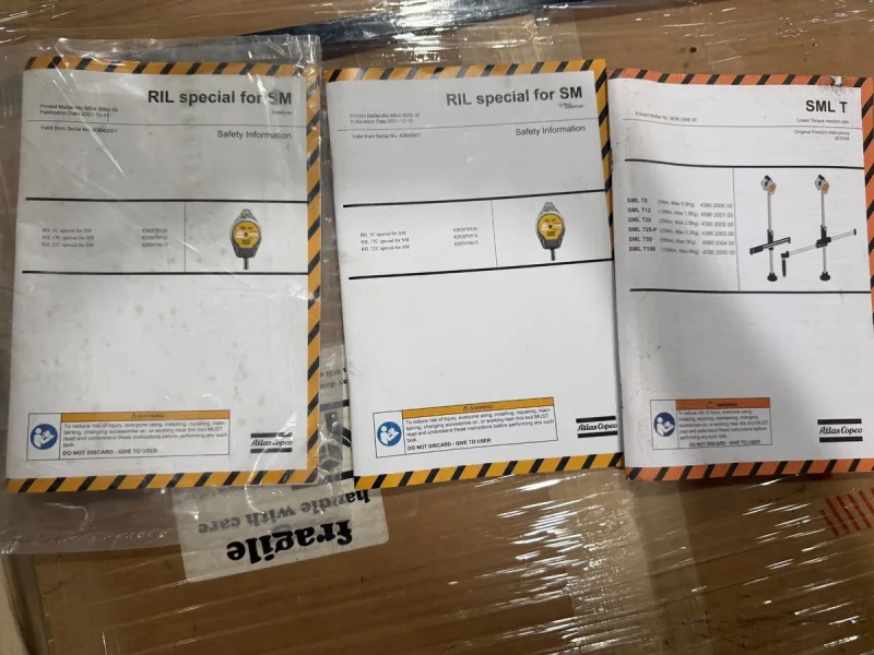 NEW ATLAS COPCO LINEAR TORQUE REACTION ARM AND TOOL BALANCER MODEL SML-T100 / RIL22C