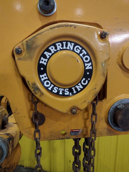 10 TON HARRINGTON MODEL #SHB100 CHAIN HOIST &amp; TROLLY: YOBRO #25079