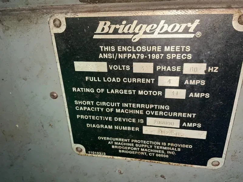Bridgeport 9” X 48” Vertical Mill