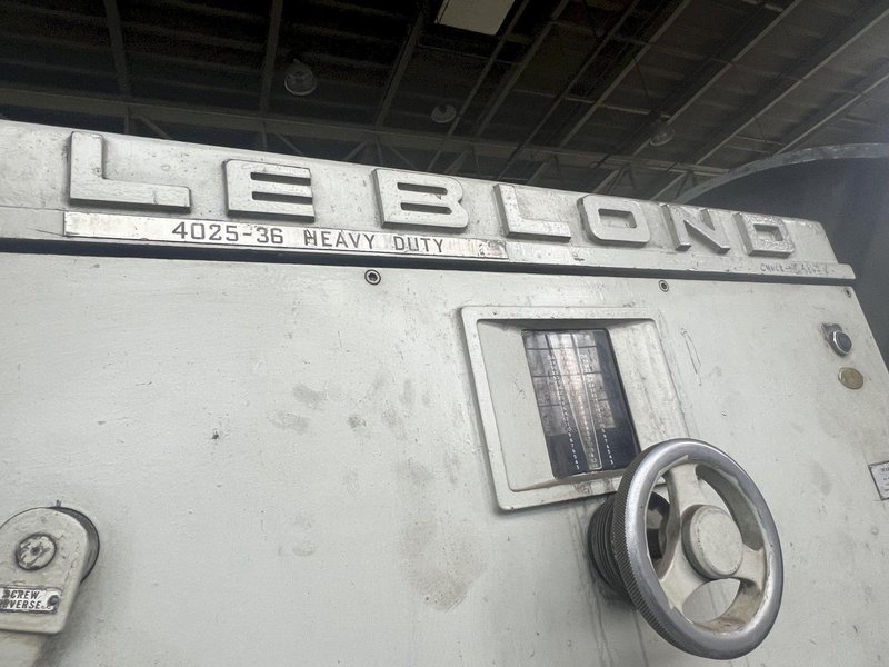 50" /130" X 230-362" LEBLOND MODEL #4025-36 HEAVY DUTY SLIDING BED GAP LATHE, 3" HOLE: STOCK #18164