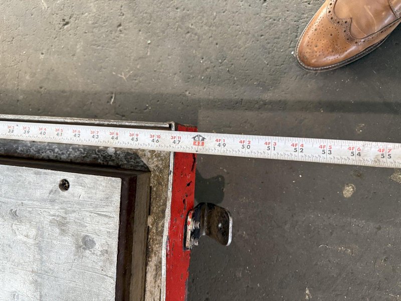 42&quot; WIDE X 72&quot; LONG X 6&quot; THICK T-SLOTTED BOLSTER PLATE. STOCK # 1006324