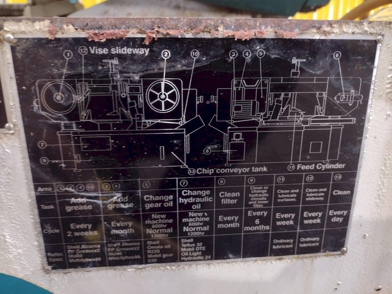 12" x 12" KALAMAZOO MODEL #KC12AX AUTOMATIC HORIZONTAL BANDSAW: STOCK #18790