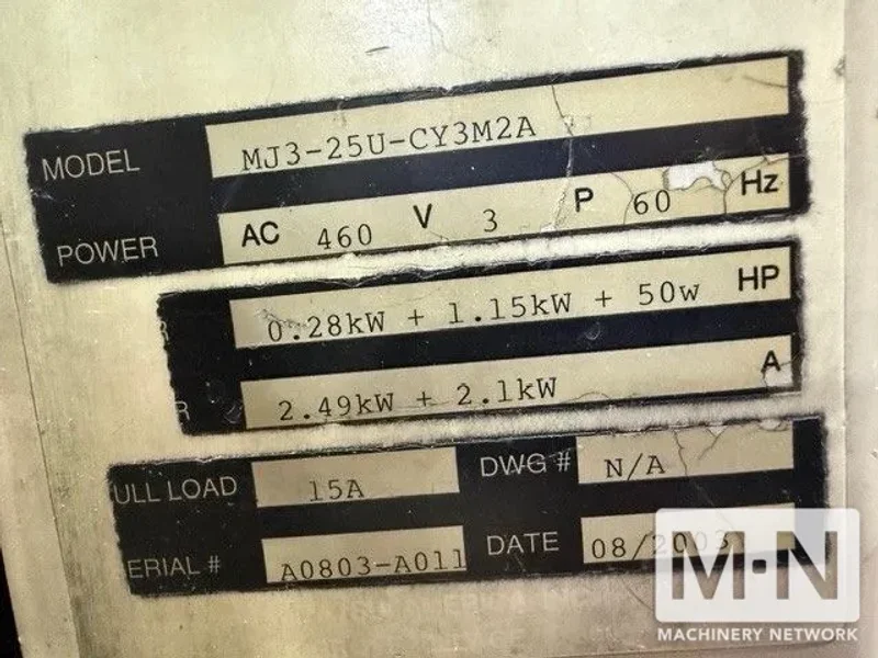 23 CFM MATSUI MODEL MJ3-25 DRYER MFG 2003