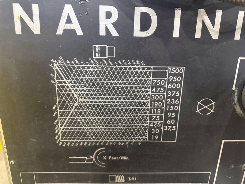20" X 40" NARDINI MODEL #SZ2040T ENGINE LATHE 3-1/8" HOLE: YOBRO #24608