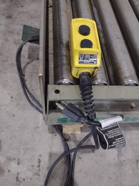 3800 LBS X 60" X 42" SOUTHWORTH MODEL #LS4-36 HYDRAULIC SCISSOR LIFT TABLE WITH ROLLER TOP, 110 VOLT: STOCK #20885