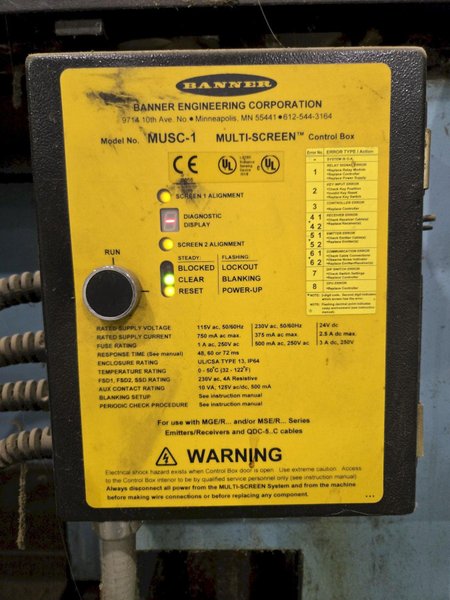 500 TON BRUNO FH500 DIE CUTTING PRESS. STOCK # 0772026