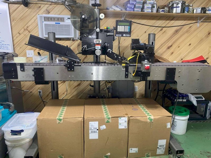 CTM Labeling Systems 360 Label Applicator with Flexlink Conveyor, 2018