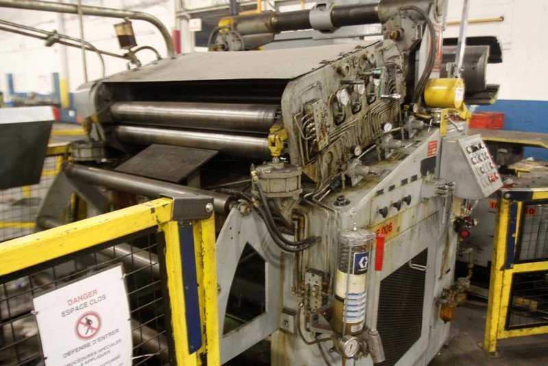 20000# X 42&#039; X .060&#039; AUTOMATIC FEED COIL REEL, CAR, &amp; STRAIGHTENER: #64