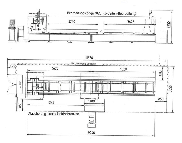 Elumatec - SBZ 140 - X: 7900 - Y: 850 - Z: 650 mm
