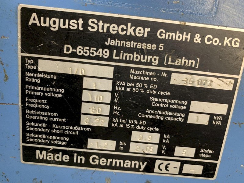 Strecker Model 1/0  Butt Welder