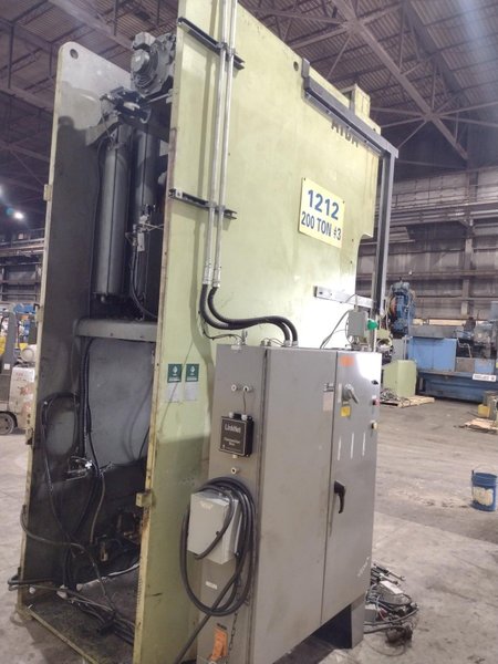 220 TON AIDA MODEL #NCI-200(2) GAP FRAME PRESS, 12.59&quot; STROKE: STOCK #22210