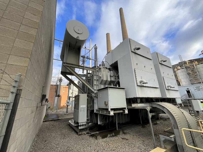 #5 cranker (not available now) HICO Three Phase Shell Form Transformer, Rated Capacity  81000/108000/135000 KVA, 345000 HV, 13800 XV, 13800 LV, Class ONAN/ONAF1/ONAF2