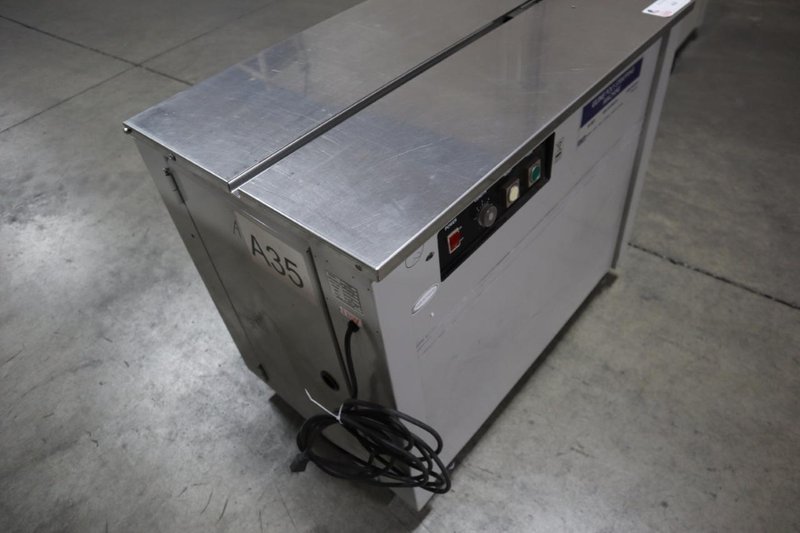 ULINE H-959 Poly Strapping Machine, Semi-Automatic, Portable on Casters- Auction Item