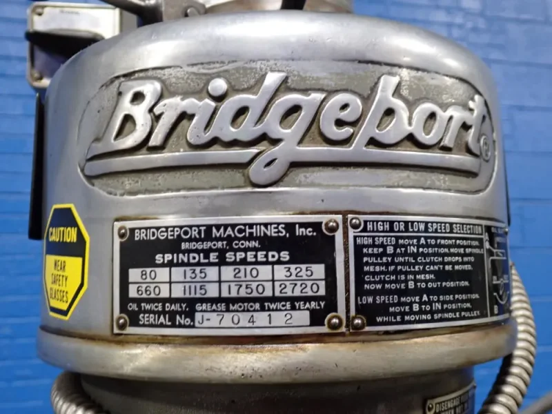 BRIDGEPORT 32" X 9" VERTICAL MILL  -  07277