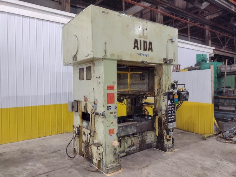 220 TON AIDA MODEL #PMX-LS-200H SSDC STRAIGHT SIDE PRESS, 7.87" STROKE: STOCK #22214