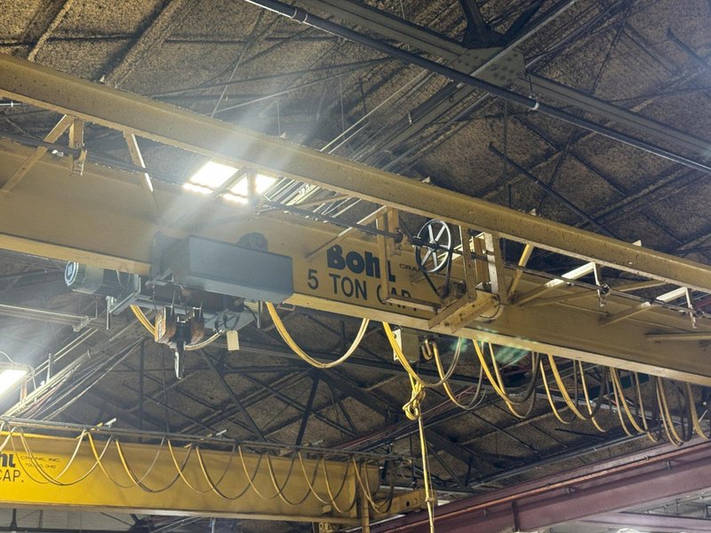5 TON X 35’ BOHL SPAN SINGLE GIRDER TOP RUNNING BRIDGE CRANE: STOCK #81235