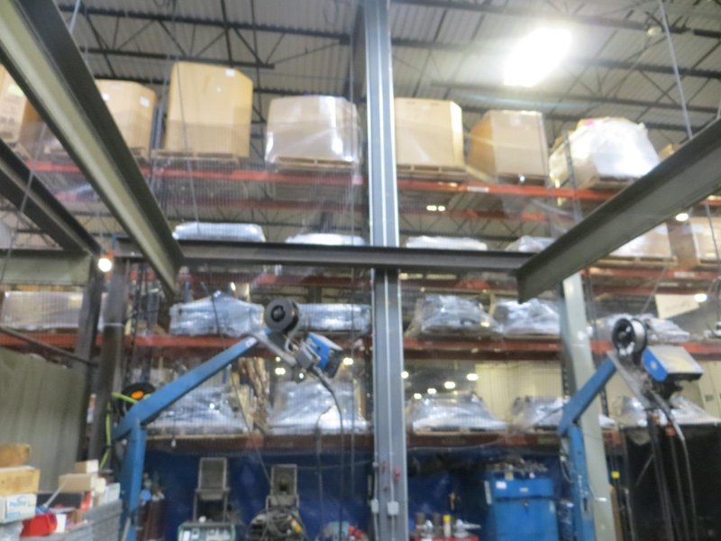 Overhead Shop Crane - Approx 16&#039; X 20&#039; Area with Aero Material Handling 1 Ton Under Slung Bridge Crane, ARO 1 Ton Air Operated Chain Hoist, 102&quot; Under the Hook- Auction Item