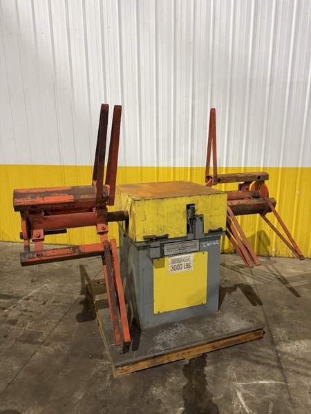 3,000 LBS X 24" MARION MANUFACTURING DOUBLE END PULL OFF COIL REEL UNCOILER: YOBRO #26062