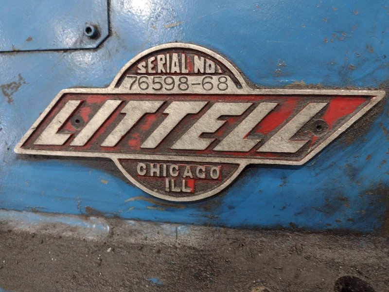 6,000 LB X 24&quot; LITTELL MODEL #60-24 PULL OFF COIL REEL UNCOILER, HYDRAULIC EXPANSION: STOCK #23703