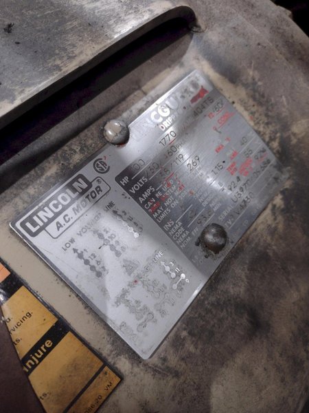 100 HP LEROI MODEL #WEH100SSIIA ROTARY SCREW AIR COMPRESSOR, WATER COOLED: STOCK #21253