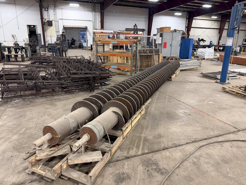 PANGBORN ES-1845 SCREW TYPE AXILE/SHAFT 25 HP SHOT BLAST MACHINE. STOCK # 0223926