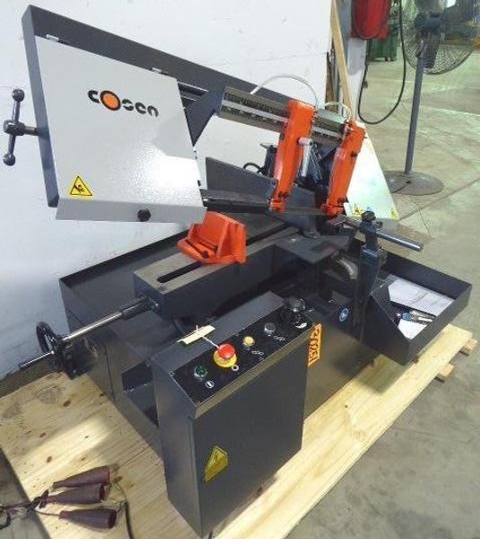 9" x 18" COSEN Horizontal Band Saw SH-460M, Miter, Semi-Auto, 1" Blade 2 HP, New