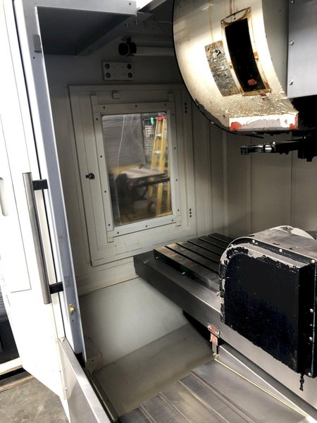 Akira Seiki SV1050 CNC 5-Axis Super Vertical Machining Center 2019 Chip Conveyor, With Detron GFA210 5-Axis Tilting Rotary Table