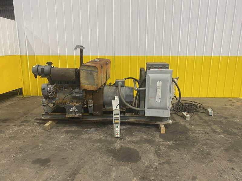 53 TON (107,500 LBS) BUSHMAN MODEL #MT420 TELESCOPING MAGNETIC SPREADER LIFTING BEAM  W/ OHIO MAGNETICS DIESEL GENERATOR: STOCK #20420