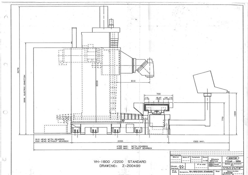 Anayak VH-2200 X: 2000 - Y: 920 - Z: 900 mm