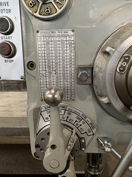 4&#039; X 11&quot; CARLTON 1A RADIAL ARM DRILL. STOCK # 0850023.