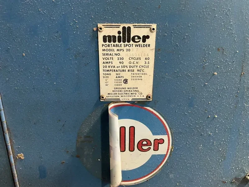 MILLER 20 KVA SPOT WELDER  -  MPS 20FT