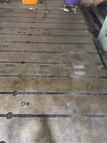 24&#039; X 12&#039; X 14&quot; STEEL T-SLOTTED FLOOR PLATE: STOCK #23497