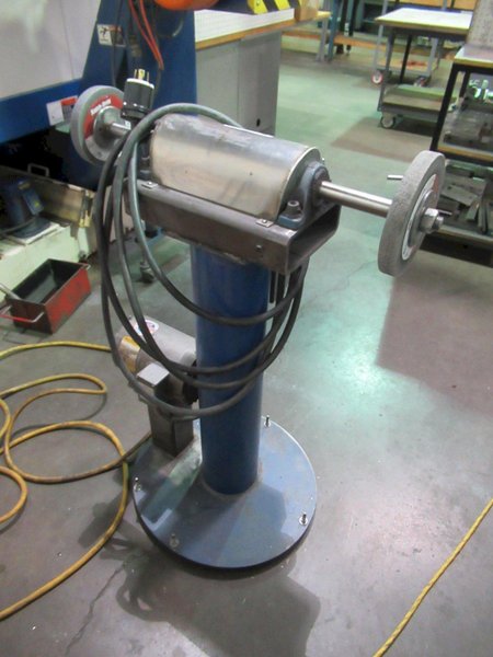 Double End Pedestal Buffer with Scotch Bright Stones- Auction Item