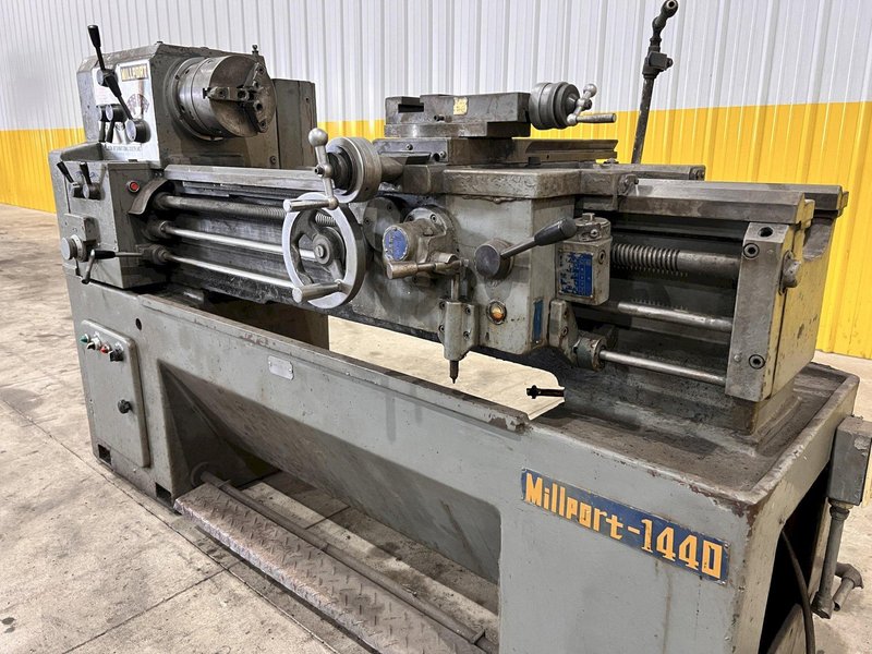 14&quot; x 40&quot; MILLPORT MODEL #1440 GAP BED ENGINE LATHE, 1-9/16&quot; HOLE: STOCK #21728
