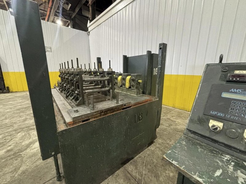6 STAND X 2" YODER Q-150 U JOINT DRIVE-RAFTED ROLLFORMER, W/ 7 RAFTS &amp; 42 STANDS. STOCK # 0771226