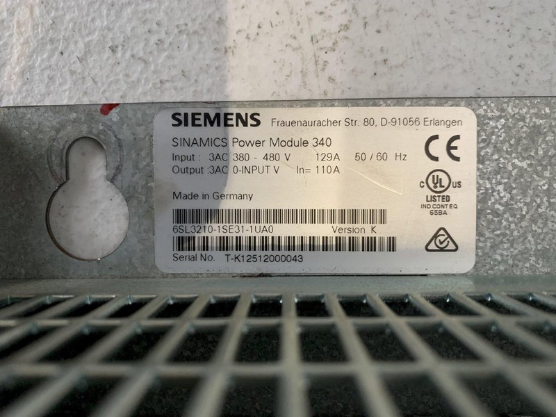 SIEMENS SINAMICS POWER MODULE 340. STOCK # 0153524