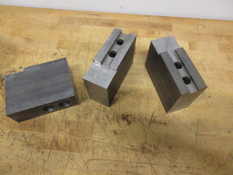 Rovi Steel Serrated Soft Jaws 651-15-HF, 3 Jaw Set for 15" Chucks, Extra Tall- Auction Item