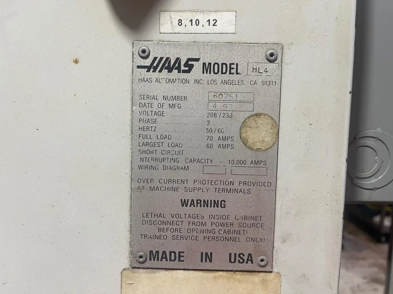 1997 HAAS HL-4 | Lathes, CNC