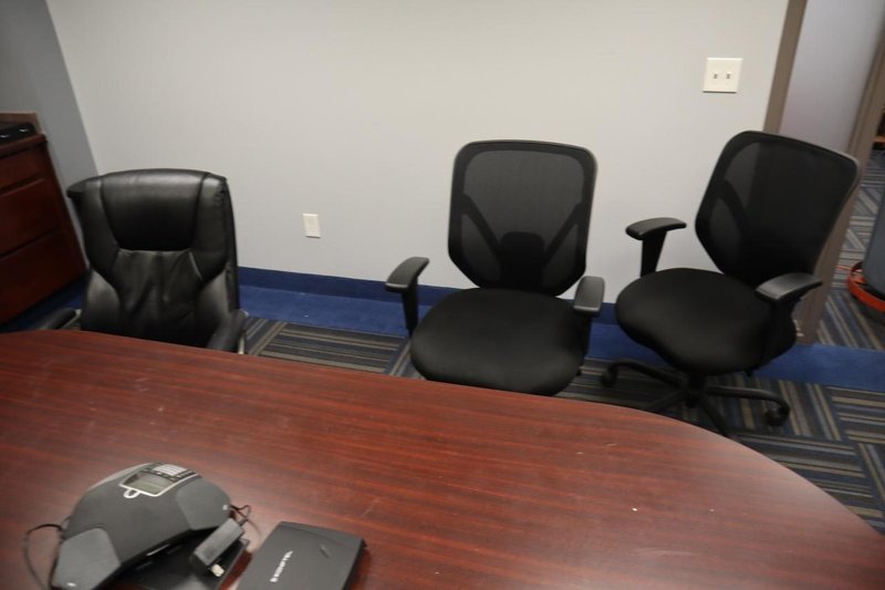 Conference Table 8' x 43.5" and Chairs and Konftel- Auction Item