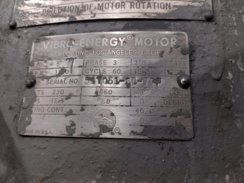 14 FT3 SWECO MODEL #FMD-14LR ROTARY VIBRATORY FINISHING BOWL: YOBRO #24557