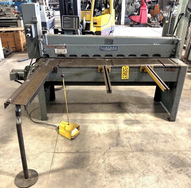 5' x 14 Ga. Niagara Power Shear Model 15, 24" FOMBG, Sq. Arm, Front Supports