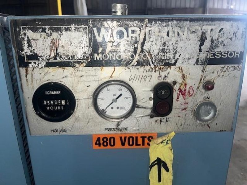 25HP X 120GAL WORTHINGTON ROTARY SCREW AIR COMPRESSOR STCOK# 3846