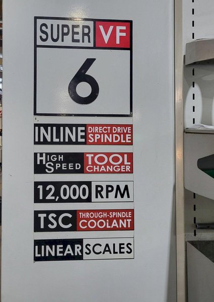 Haas VF-6SS/40 VMC, 2009 – WIPS, 4th Axis Ready, Coolant Thru Spindle