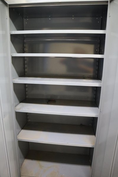 2 Door Metal Cabinet with Shelving- Auction Item