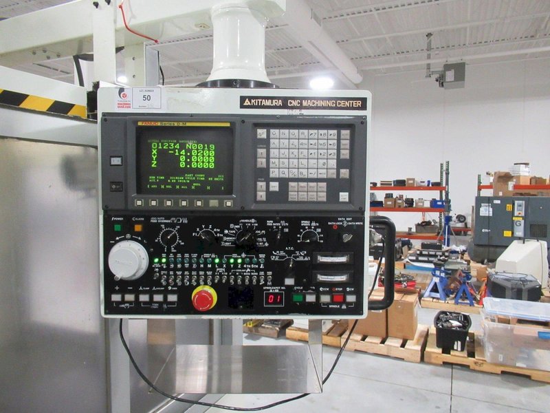 Kitamura Mycenter 3X CNC Vertical Machining Center, 29.9" x 17.9" x 18", CT40, 10K, 20 ATC, Chip Con, Fanuc O-M- Auction Item