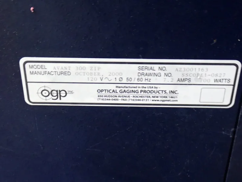 OPTICAL GAGING PRODUCTS CNC VIDEO MEASURING MACHINE  -  AVANT 300 ZIP
