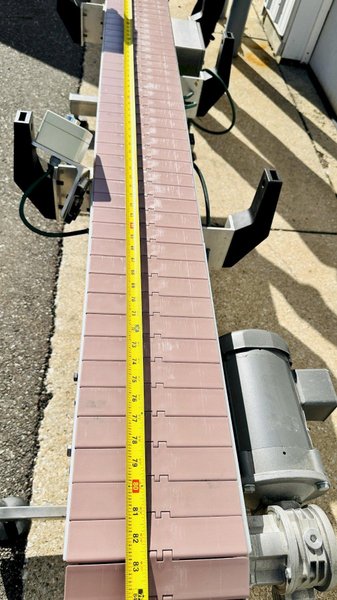 Stainless Steel  |  7.5” x 82” Flattop Belt Conveyor / Smooth Top Belt