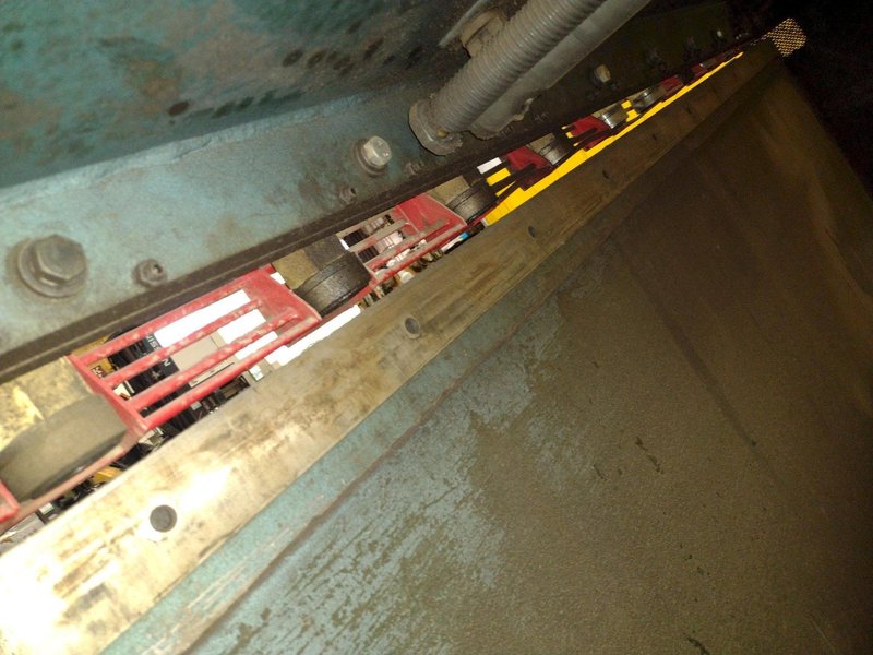 8&#039; X 11 GAUGE AMADA MODEL #S-2532 HYDRAULIC POWER SHEAR WITH BACK GAUGE: STOCK #23421