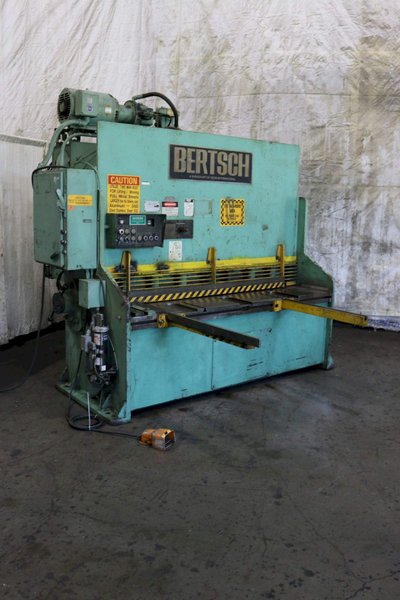 6' X 1/4' BERTSCH HYDRAULIC POWER SQUARING SHEAR: STOCK #73109